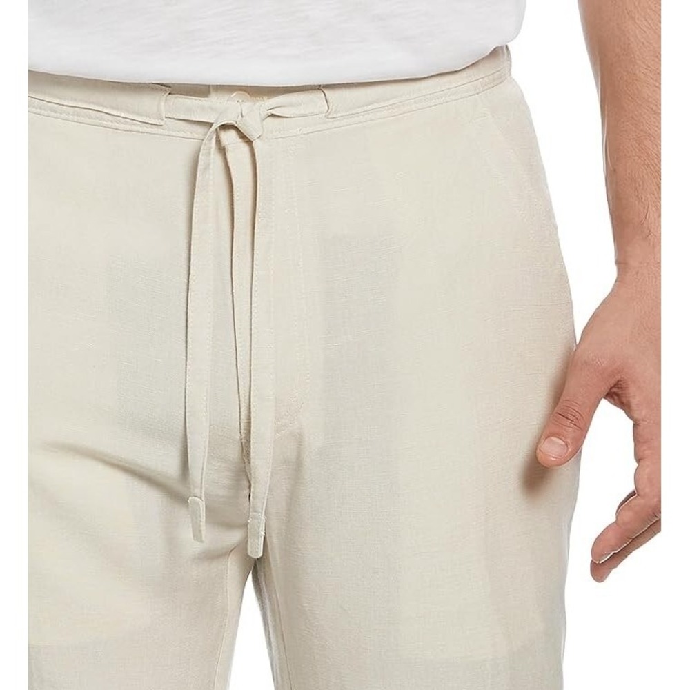 Cubavera Men's Linen-Blend Drawstring Pants with Pockets,‎ Stretch Fabric XXL/32